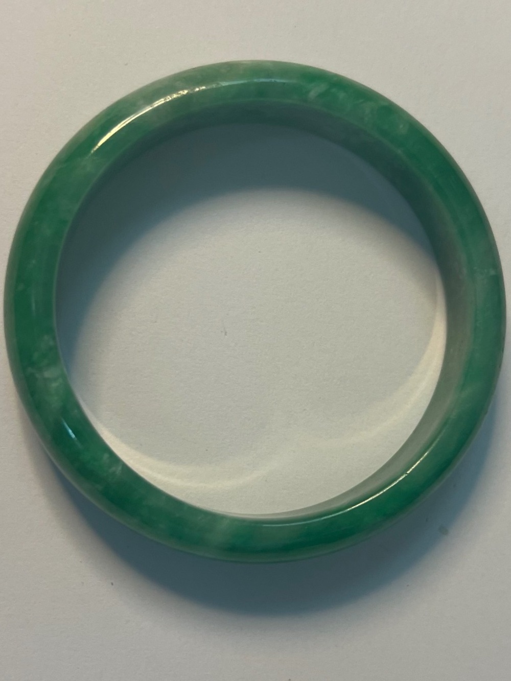 Vintage Celadon Green Jade / Hardstone Bracelet | Icy Translucent grade (B) (6)
